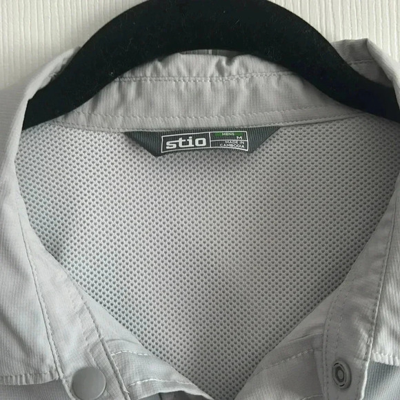 Stio CFS Men’s Snap Button Down Light Gray size M - Picture 2 of 8